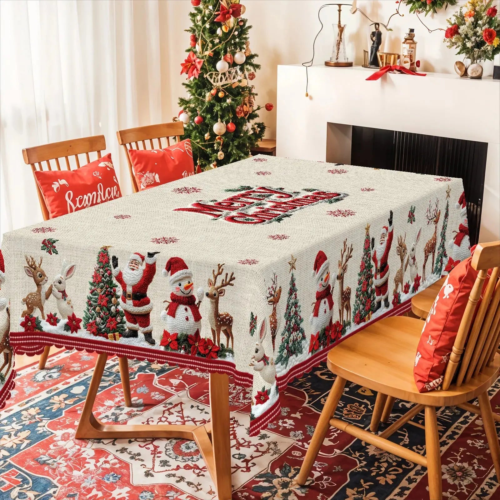 Nappe de table de Noël festifs Fééries Mancelya