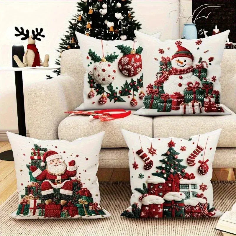Housse de coussin de noël, décoration festive Fééries Mancelya