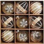 Boules de noël incassables(lot de 9) Fééries Mancelya