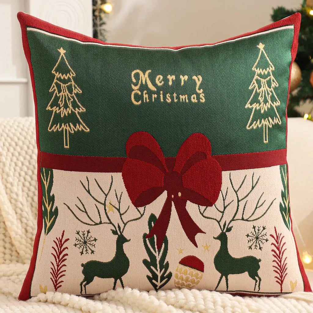 Housse de coussin de noël décoration festive Fééries Mancelya