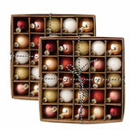 Boules de Noël en verre multicolores et métallisées(lot de 25 à 75 boules) Fééries Mancelya