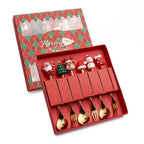 Coffret ensemble de cuillères et fourchettes de Noël Fééries Mancelya