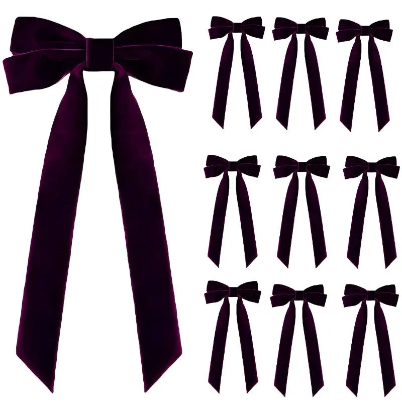 Rubans festifs d'arbre de noël en velours(lot de 10) Fééries Mancelya