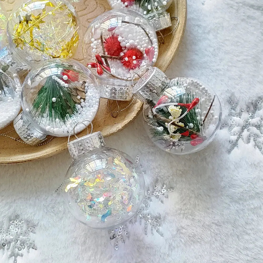 Boules de Noël en cristal style globe(lot de 5) Fééries Mancelya
