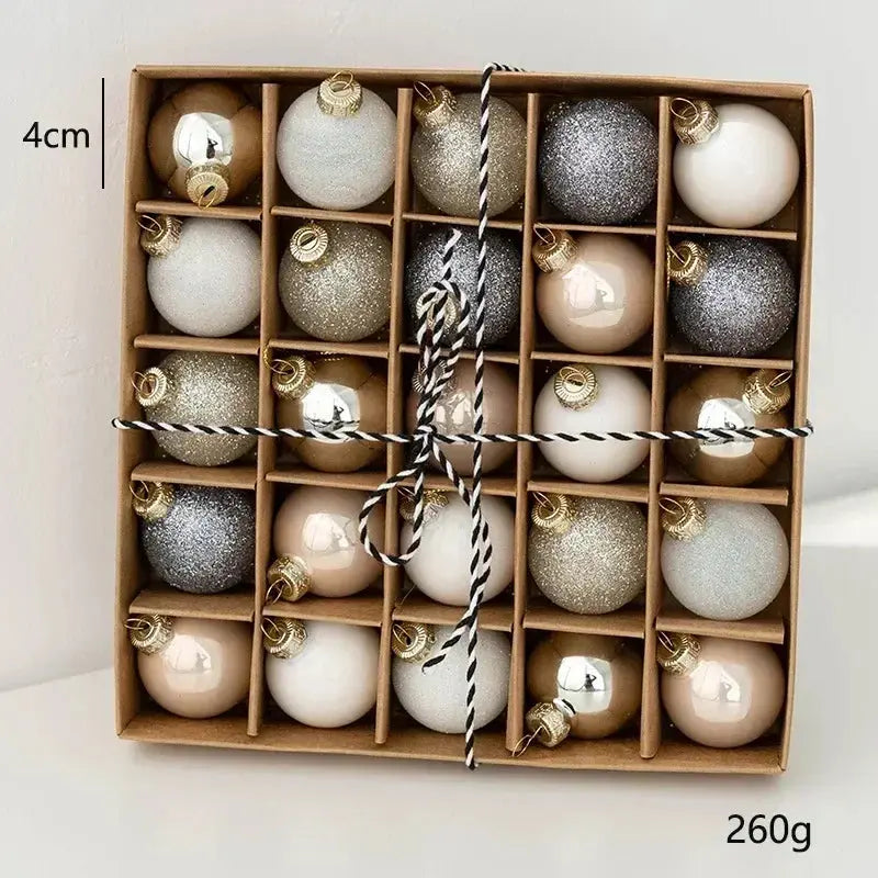 Boules de Noël en verre multicolores et métallisées(lot de 25 à 75 boules) Fééries Mancelya