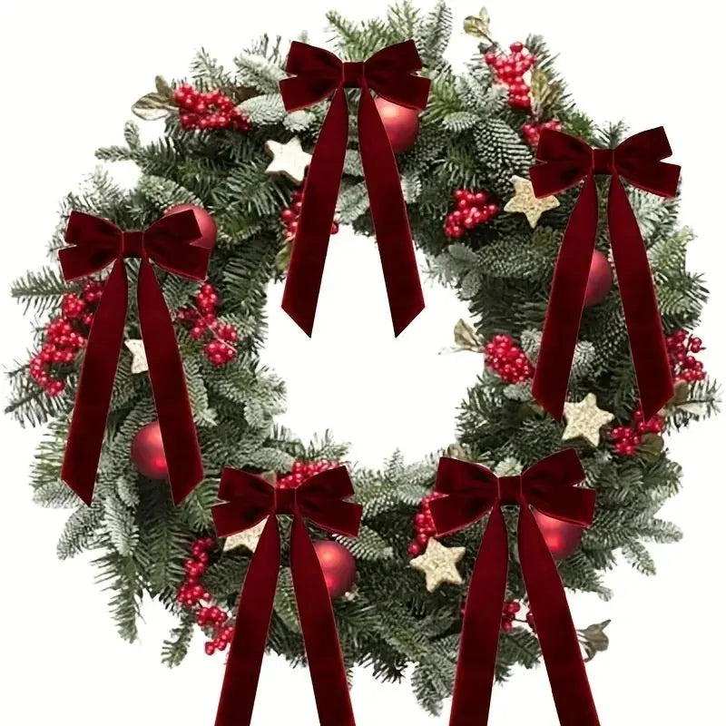 Rubans festifs d'arbre de noël en velours(lot de 10) Fééries Mancelya