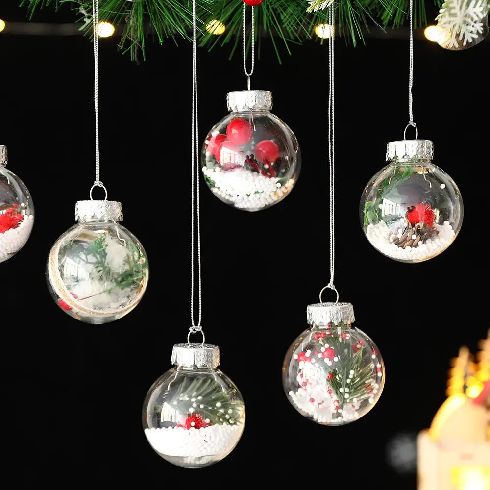 Boules de Noël en cristal style globe(lot de 12) Fééries Mancelya