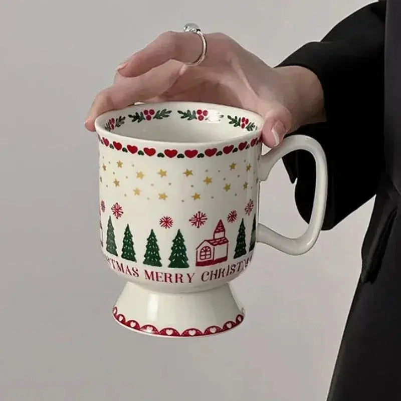 Mug festif motifs Noël en porcelaine Fééries Mancelya