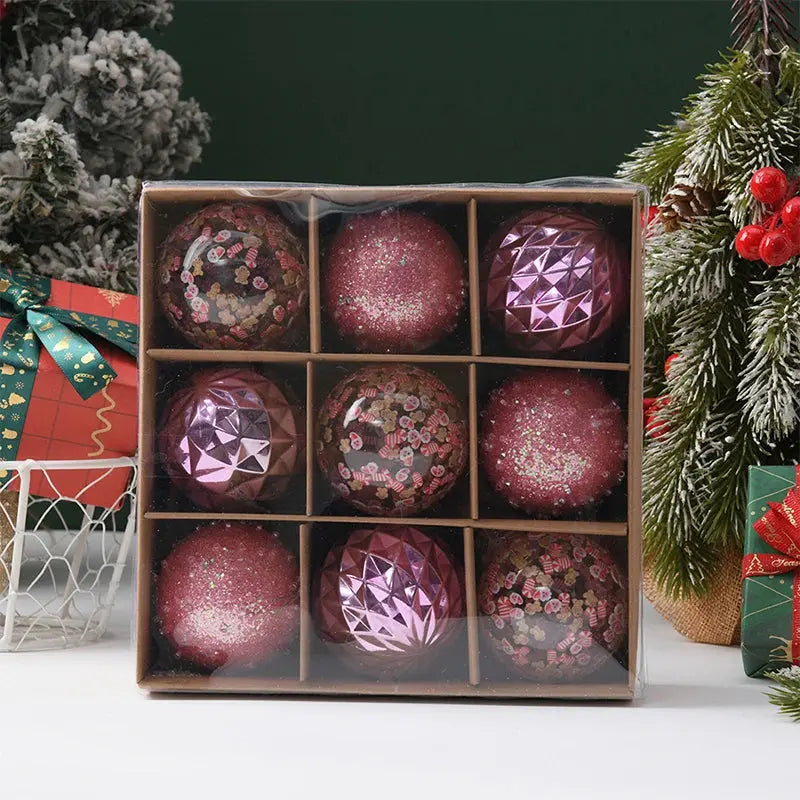 Boules de noël incassables(lot de 9) Fééries Mancelya