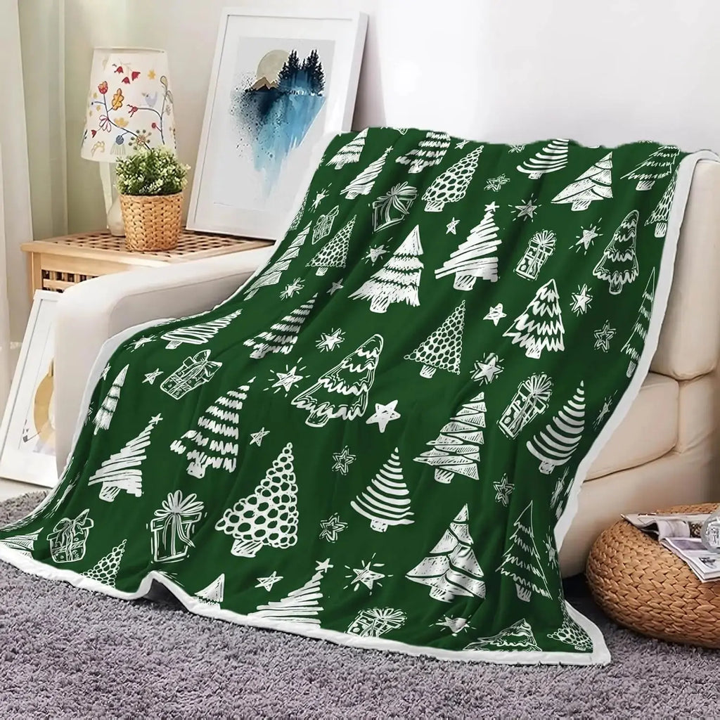 Plaids de noël en flanelle imprimée Fééries Mancelya