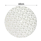 Jupe d'arbre de noël blanche en peluche, motifs flocons de neige Fééries Mancelya
