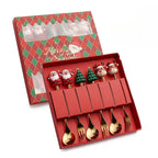 Coffret ensemble de cuillères et fourchettes de Noël Fééries Mancelya