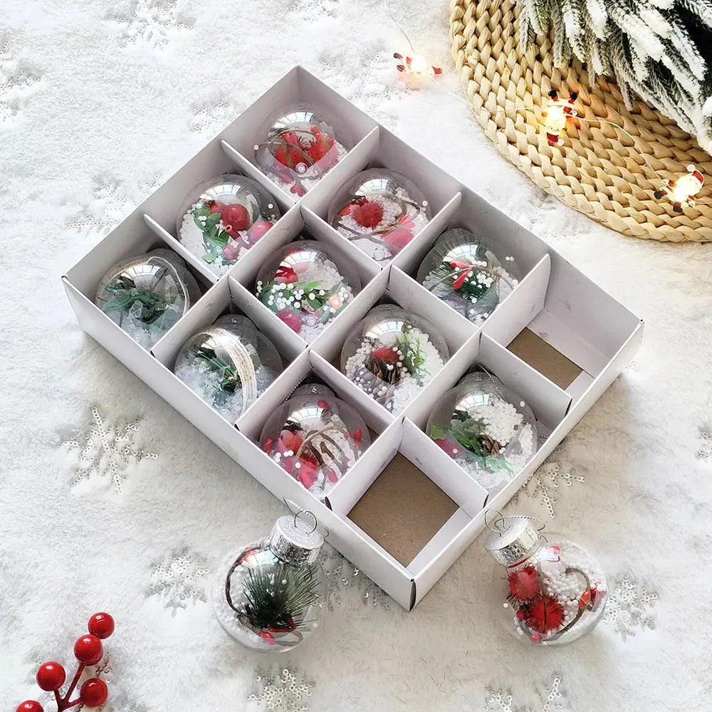 Boules de Noël en cristal style globe(lot de 12) Fééries Mancelya