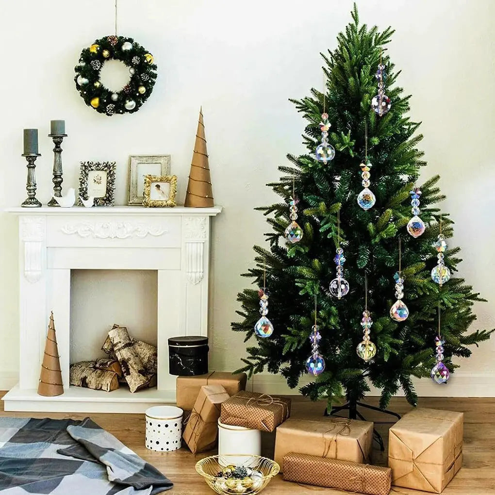 Mini boules de Noël en verre cristal(lot de 12) Fééries Mancelya