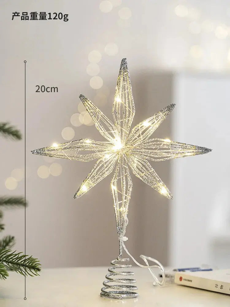 Étoile de noël lumineuse LED à Paillettes Fééries Mancelya