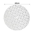 Jupe d'arbre de noël blanche en peluche, motifs flocons de neige Fééries Mancelya