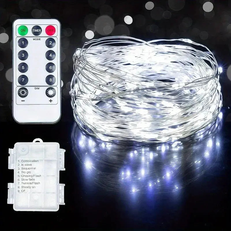 Guirlande lumineuse LED à piles avec télécommande Fééries Mancelya