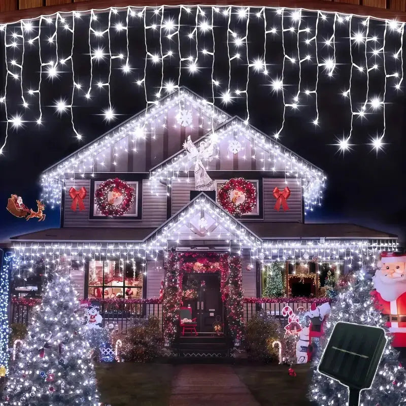 Rideau solaire guirlande lumineuse extérieure Fééries Mancelya