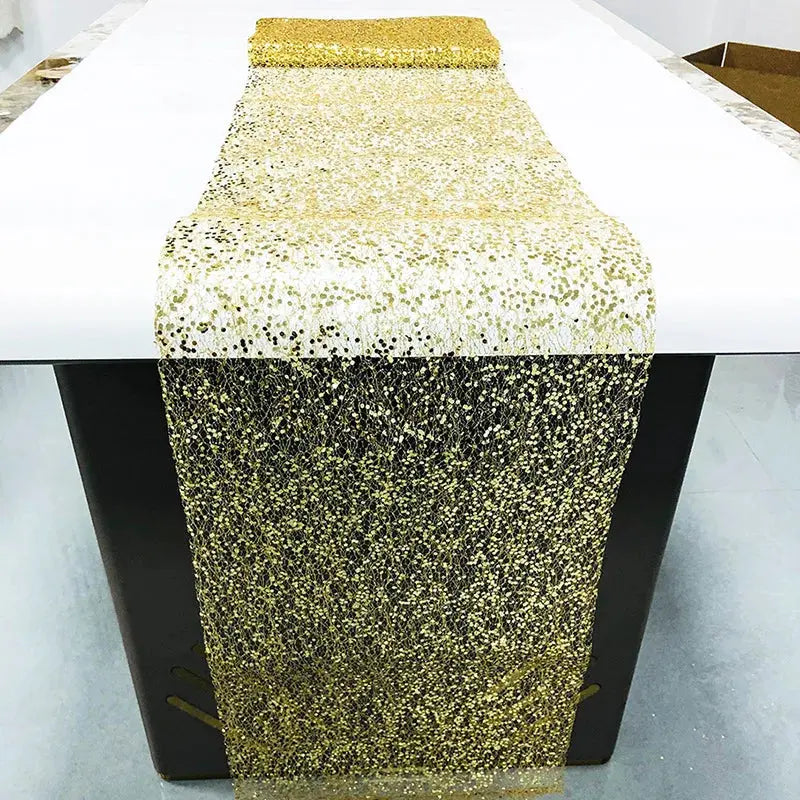 Chemin de table à paillettes en tulle Fééries Mancelya