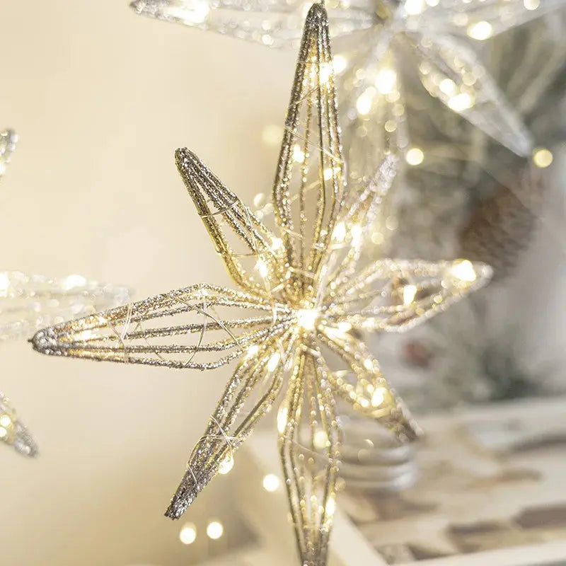 Étoile de noël lumineuse LED à Paillettes Fééries Mancelya