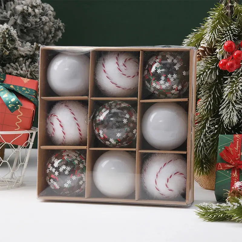 Boules de noël incassables(lot de 9) Fééries Mancelya