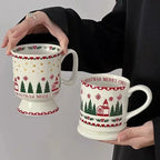 Mug festif motifs Noël en porcelaine Fééries Mancelya