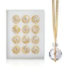 Mini boules scintillantes en verre de cristal (lot de 12) Fééries Mancelya