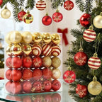 Boules de Noël dorées et rouges(lot de 50) Fééries Mancelya
