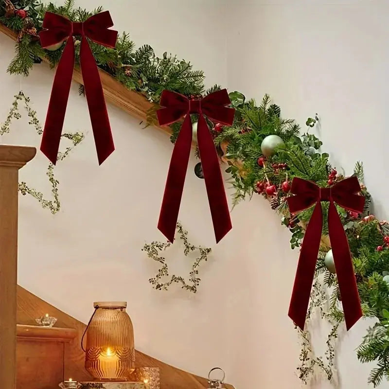 Rubans festifs d'arbre de noël en velours(lot de 10) Fééries Mancelya