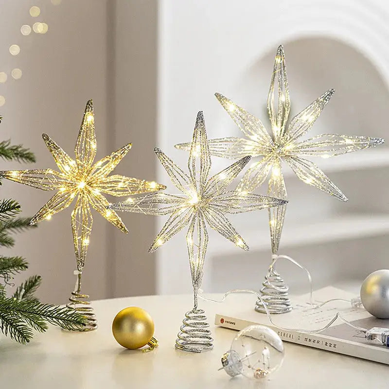 Étoile de noël lumineuse LED à Paillettes Fééries Mancelya