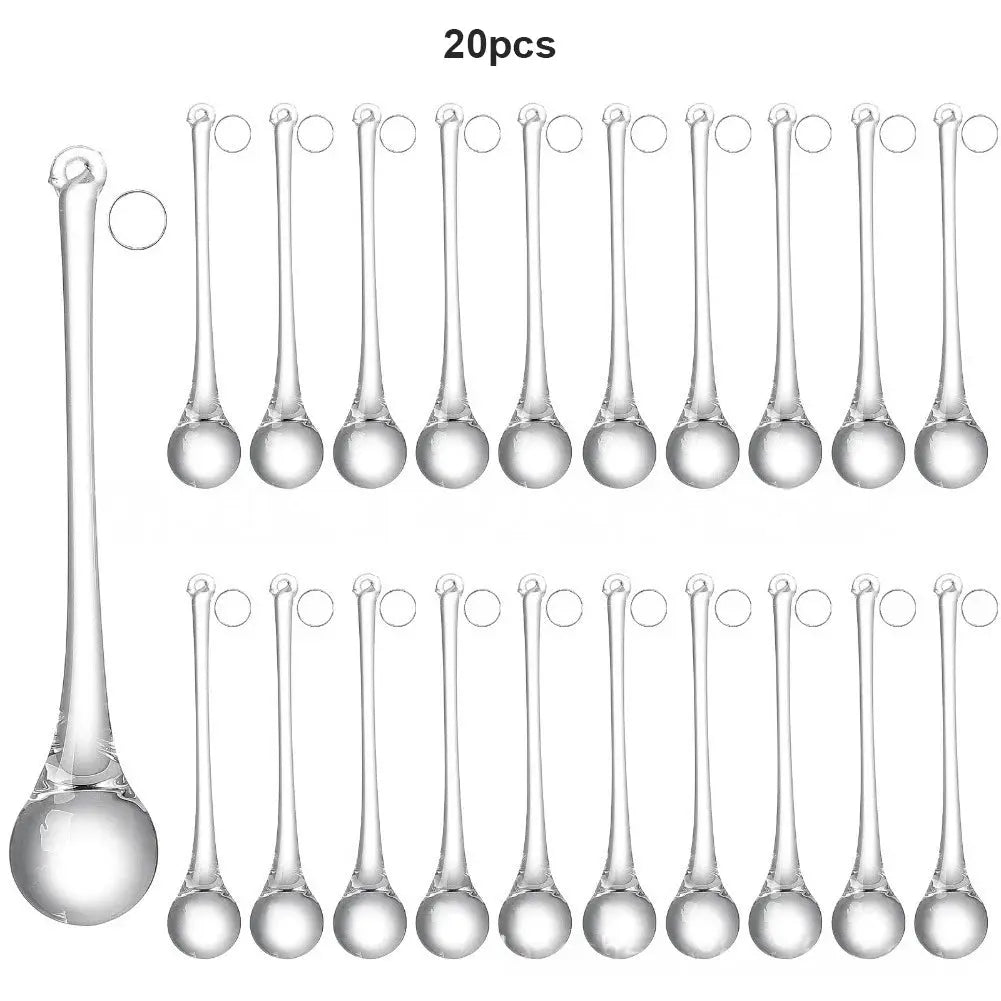 Ornements de Noël en verre- Goutte de pluie (lot de 20) Fééries Mancelya