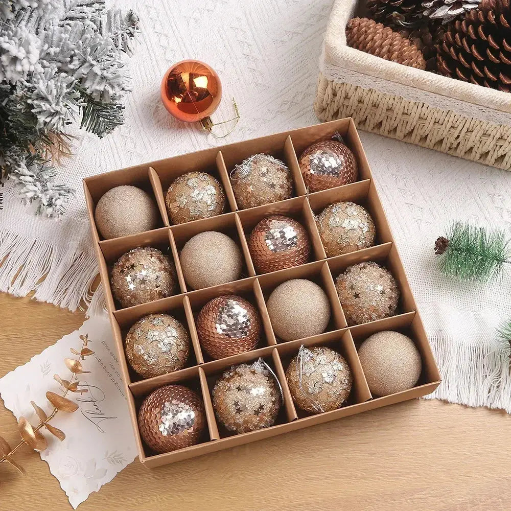 Boules de noël décoratives(lot de 16 pièces) Fééries Mancelya