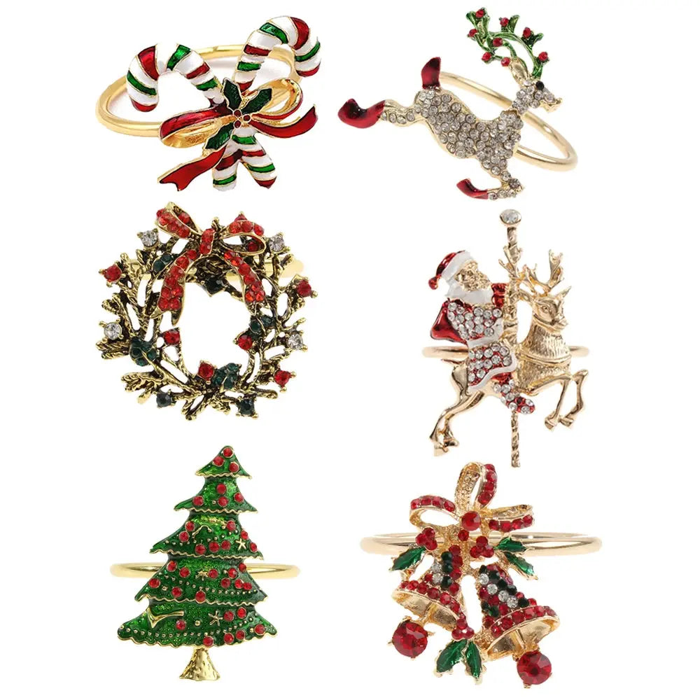 Ensemble d'anneaux de serviette de noël(lot de 6) Fééries Mancelya