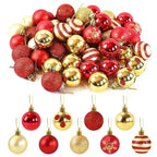 Boules de Noël dorées et rouges(lot de 50) Fééries Mancelya