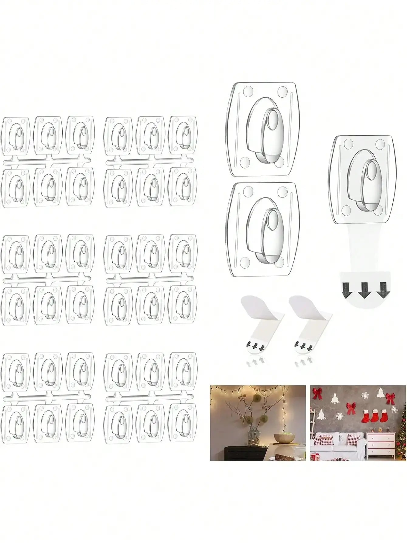 Mini crochets muraux invisibles et imperméables Fééries Mancelya