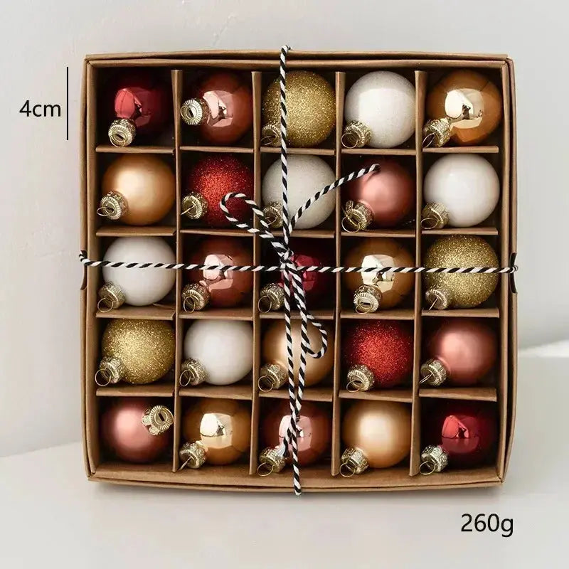 Boules de Noël en verre multicolores et métallisées(lot de 25 à 75 boules) Fééries Mancelya