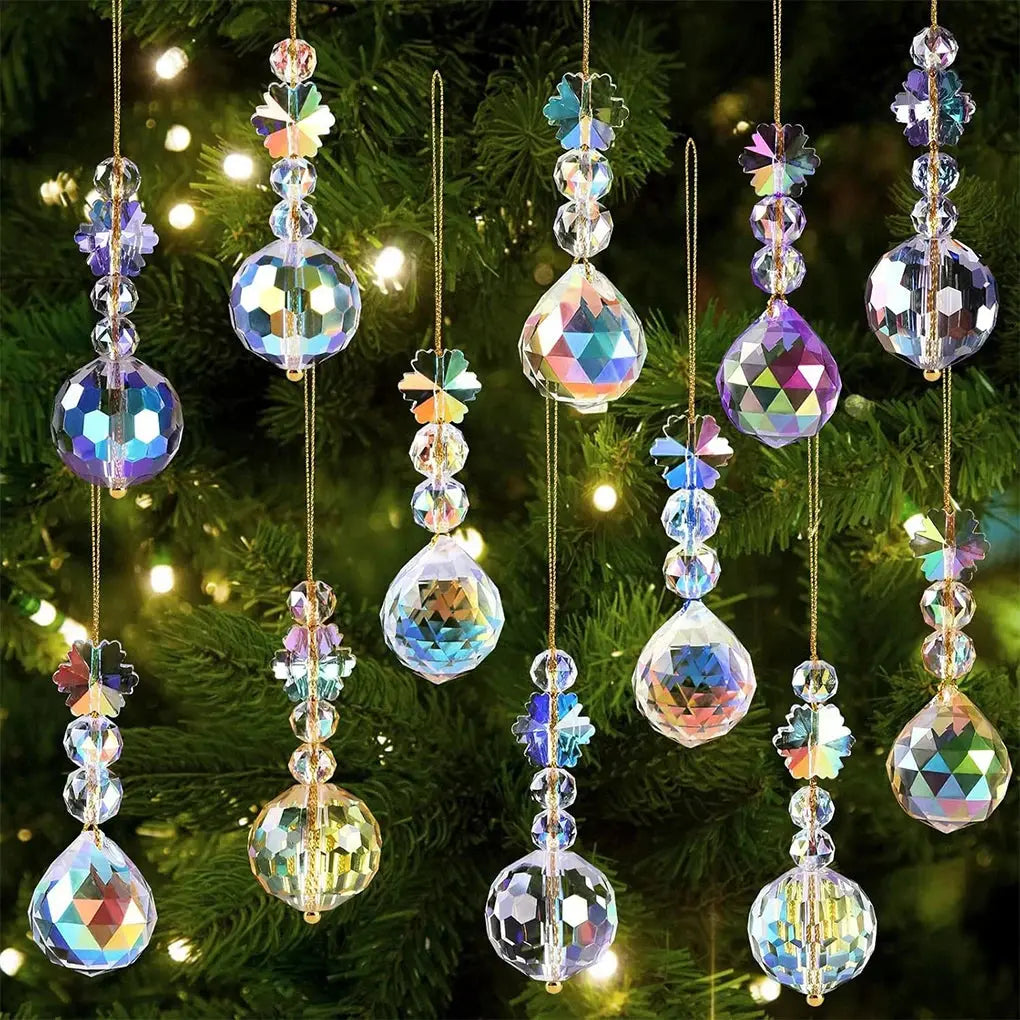 Mini boules de Noël en verre cristal(lot de 12) Fééries Mancelya