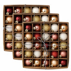 Boules de Noël en verre multicolores et métallisées(lot de 25 à 75 boules) Fééries Mancelya