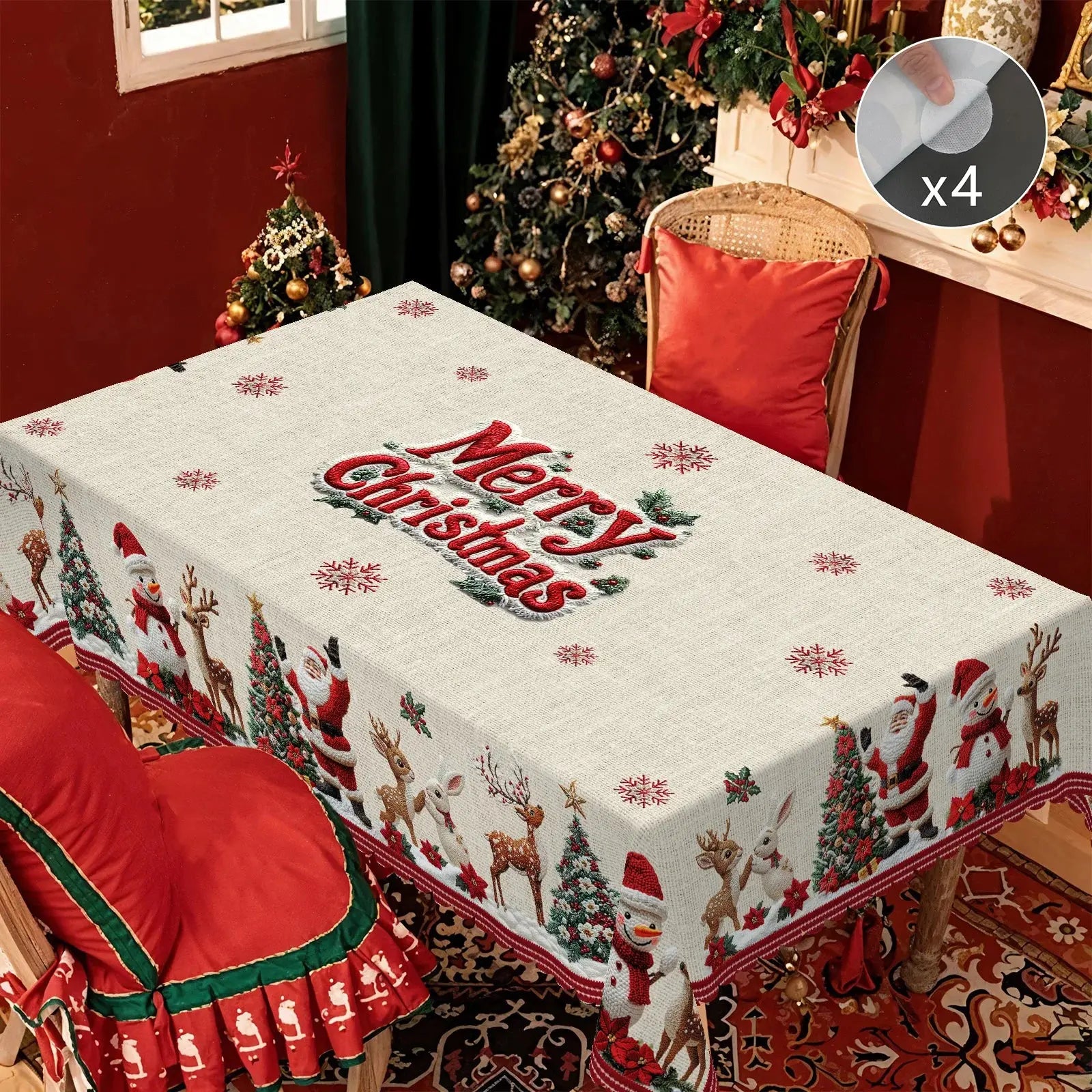 Nappe de table de Noël festifs Fééries Mancelya