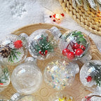 Boules de Noël en cristal style globe(lot de 5) Fééries Mancelya